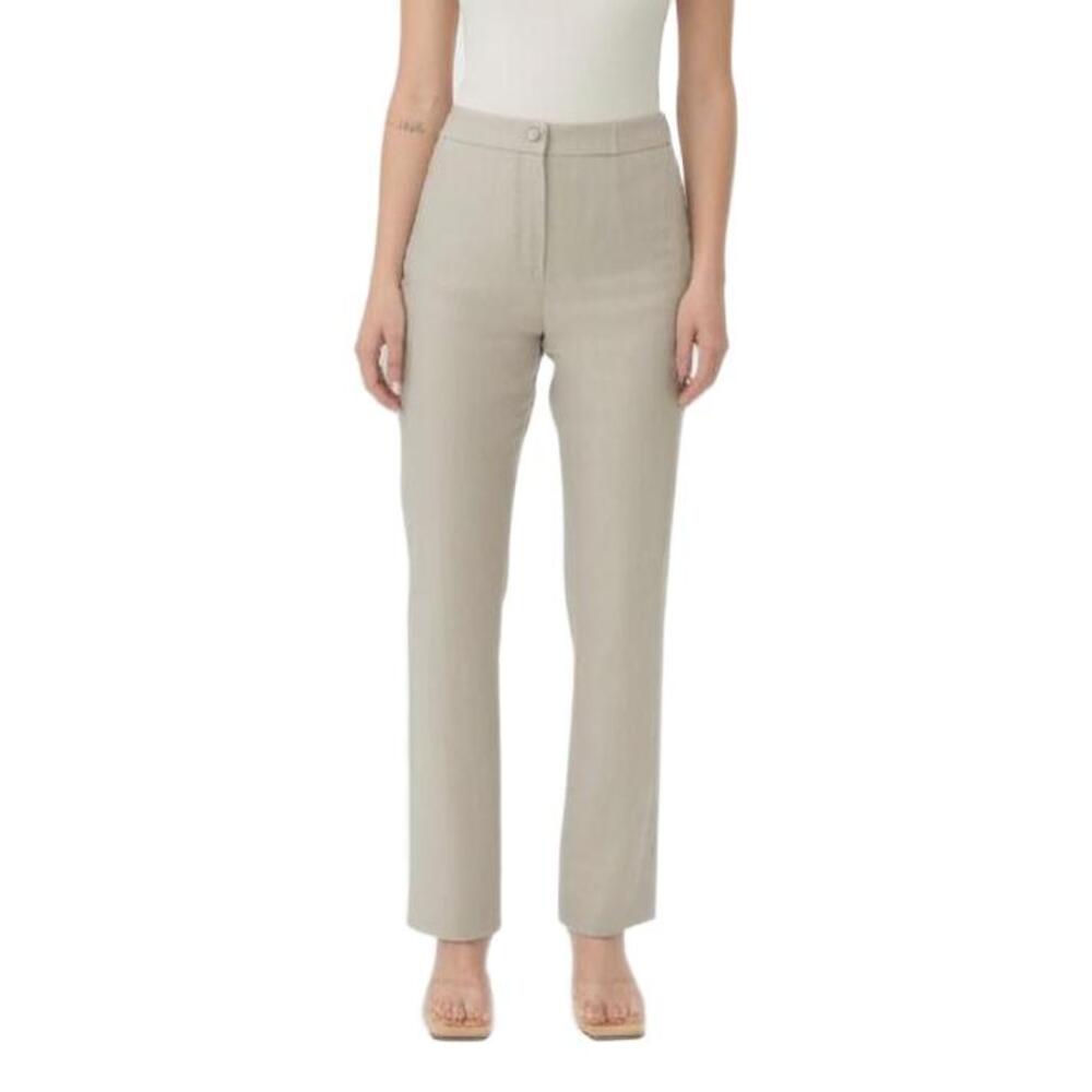 KASPER Dress Beige Size 16 Pants High‎ Rise Straight Leg Side Zip Professional